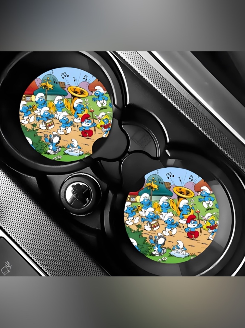 Smurfs Car Coasters Absorbent Set of (2)